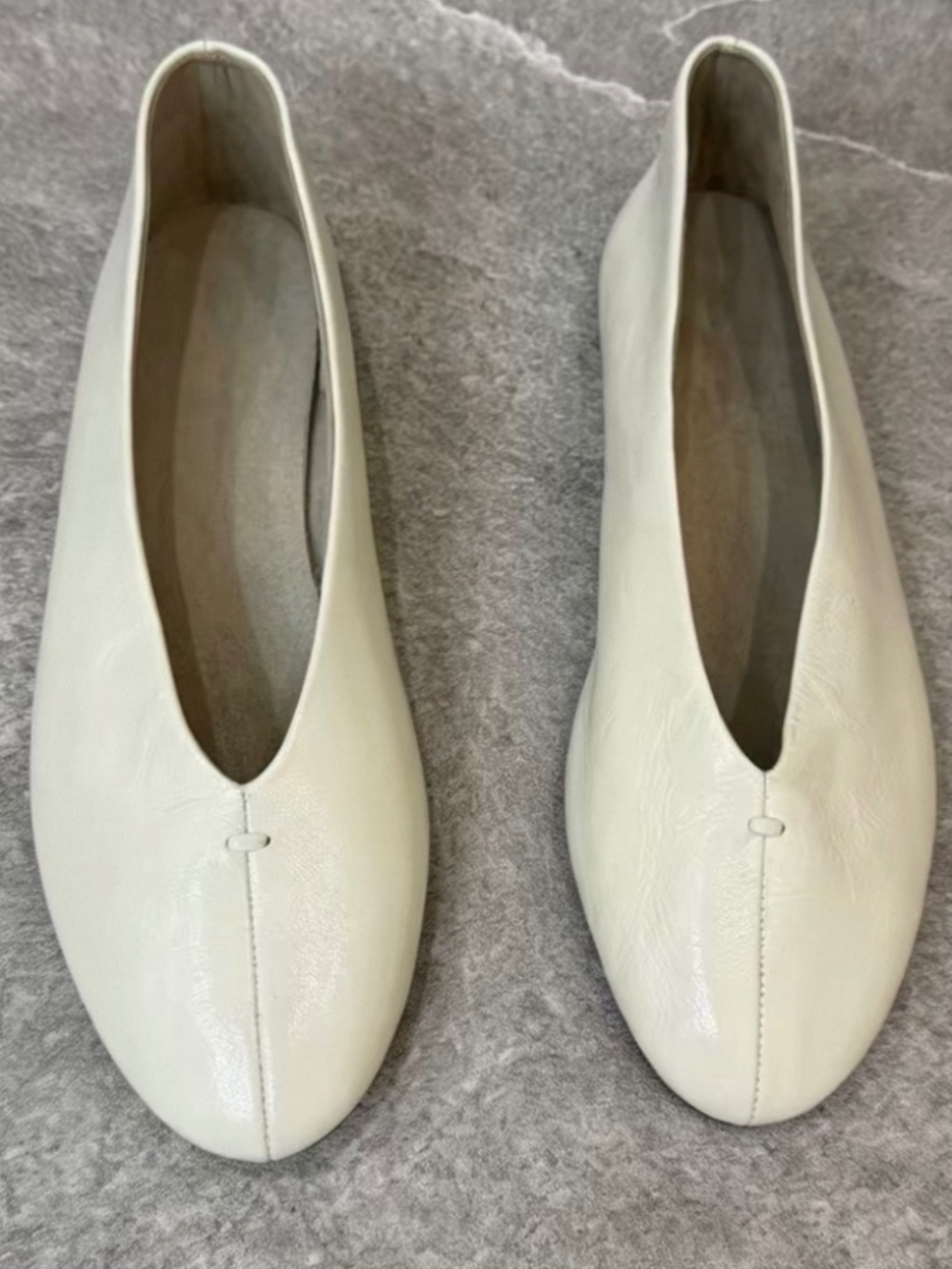 Zara White Leather Flats Eur 40